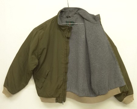 画像3: 90'S J.CREW 旧タグ 裏地フリース ナイロン ドリズラージャケット カーキ USA製 (VINTAGE)