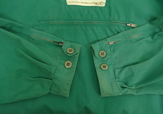 画像: 90'S J.CREW 旧タグ コットン カラーブロック アノラックパーカー ホワイト/グリーン (VINTAGE)