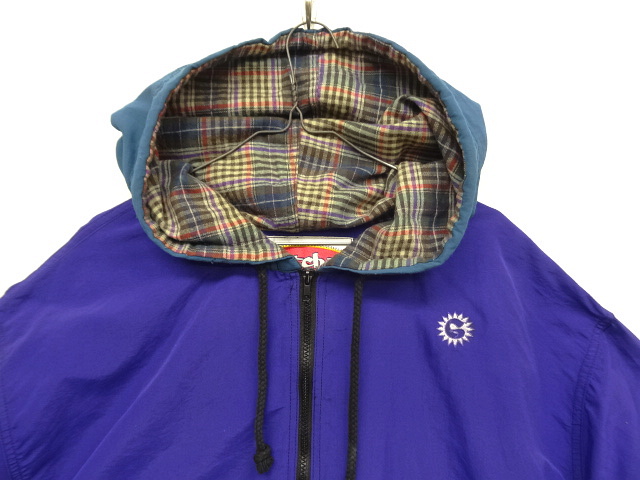 90'S GOTCHA ナイロン アノラックパーカー ダークブルー USA製 90'S