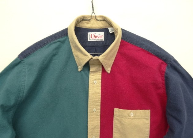 画像: 80'S ORVIS シャモアクロス 長袖 BDシャツ クレイジーパターン USA製 (VINTAGE)