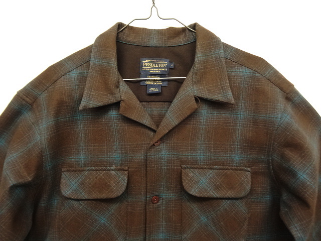 画像: 00'S PENDLETON "BOARD SHIRT" ウール オープンカラーシャツ オンブレチェック (MINT CONDITION)