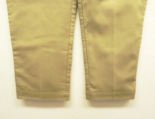 画像: 60'S LL Bean "DICKIES製" 筆記体タグ 裏地シャモアクロス ワークパンツ ベージュ TALONアルミジップ USA製 (VINTAGE)