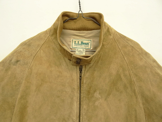画像: 80'S LL Bean 中綿入り レザー ドリズラージャケット タン TALONジップ USA製 (VINTAGE)