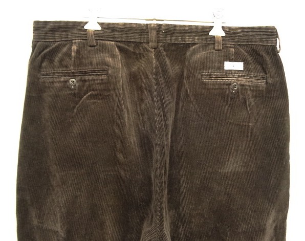 画像: 90'S RALPH LAUREN "ANDREW PANT" ツープリーツ 太畝 コーデュロイパンツ ダークブラウン (VINTAGE)