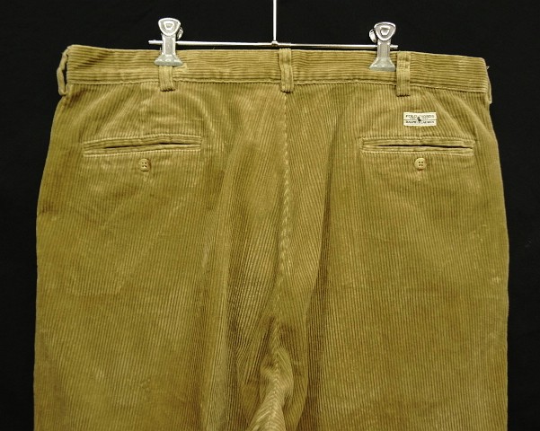 画像: 90'S RALPH LAUREN "ANDREW PANT" ツープリーツ 太畝 コーデュロイパンツ タン (VINTAGE)