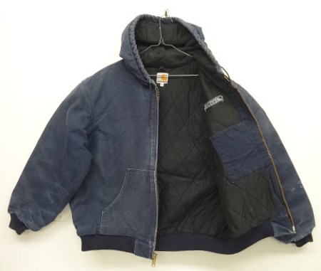 画像4: CARHARTT "ACTIVE JACKET" 裏地キルティング ダックジャケット フェードネイビー USA製 (VINTAGE)