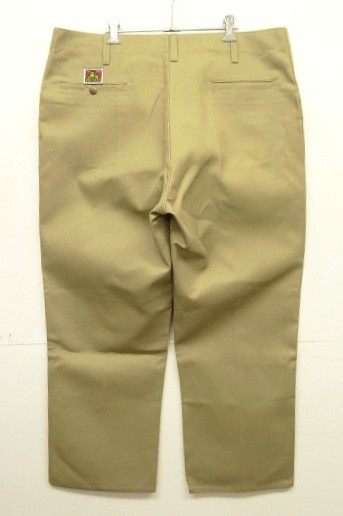 画像5: BEN DAVIS トップスナップボタン フリスコパンツ ベージュ USA製 (DEADSTOCK)