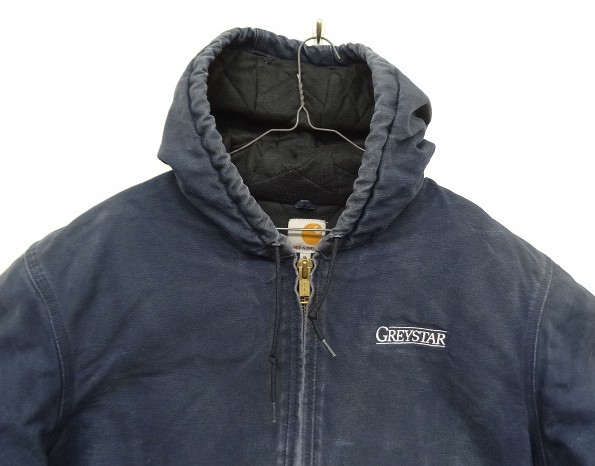 画像: CARHARTT "ACTIVE JACKET" 裏地キルティング ダックジャケット フェードネイビー USA製 (VINTAGE)