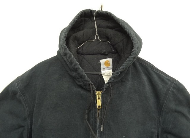 画像: CARHARTT "ACTIVE JACKET" 裏地キルティング ダックジャケット ブラック USA製 (VINTAGE)