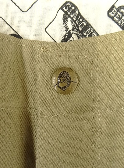 画像2: BEN DAVIS トップスナップボタン フリスコパンツ ベージュ USA製 (DEADSTOCK)