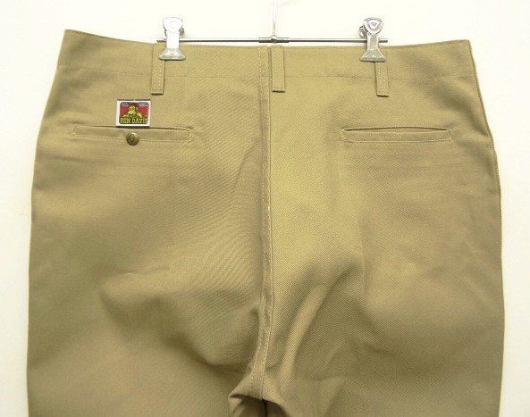 画像: BEN DAVIS トップスナップボタン フリスコパンツ ベージュ USA製 (DEADSTOCK)
