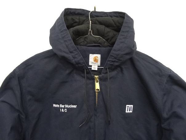 画像: CARHARTT "ACTIVE JACKET" 裏地キルティング ダックジャケット ネイビー (MINT CONDITION)