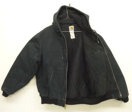画像3: CARHARTT "ACTIVE JACKET" 裏地キルティング ダックジャケット ブラック USA製 (VINTAGE)