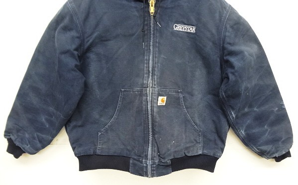 画像: CARHARTT "ACTIVE JACKET" 裏地キルティング ダックジャケット フェードネイビー USA製 (VINTAGE)