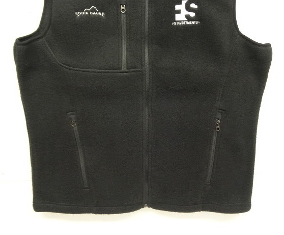 画像: EDDIE BAUER x FS INVESTMENTS フルジップ フリースベスト ブラック (NEW)