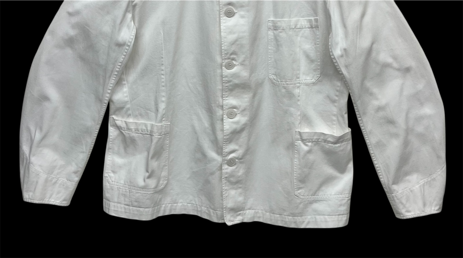 画像: 60'S THALER ユーロワーク スタンドカラー カバーオール ホワイト (VINTAGE)