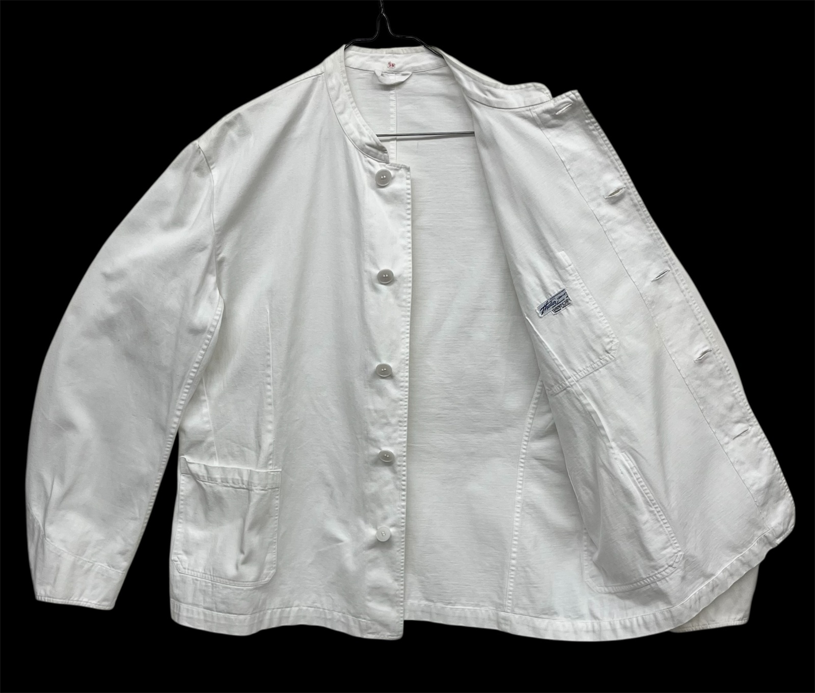 画像4: 60'S THALER ユーロワーク スタンドカラー カバーオール ホワイト (VINTAGE)
