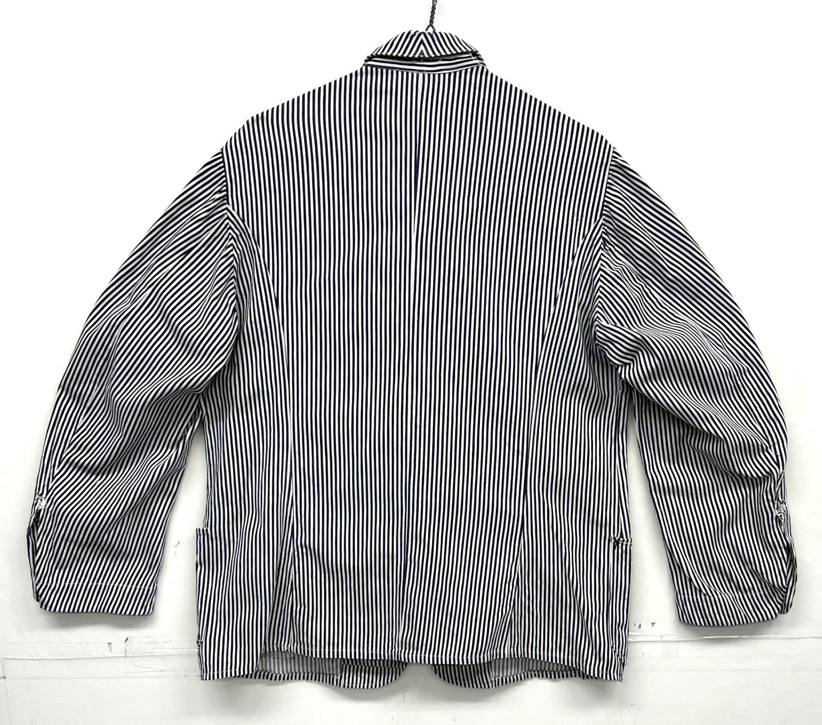 画像5: 50'S ユーロワーク Vポケット ワークジャケット カバーオール ストライプ (VINTAGE)
