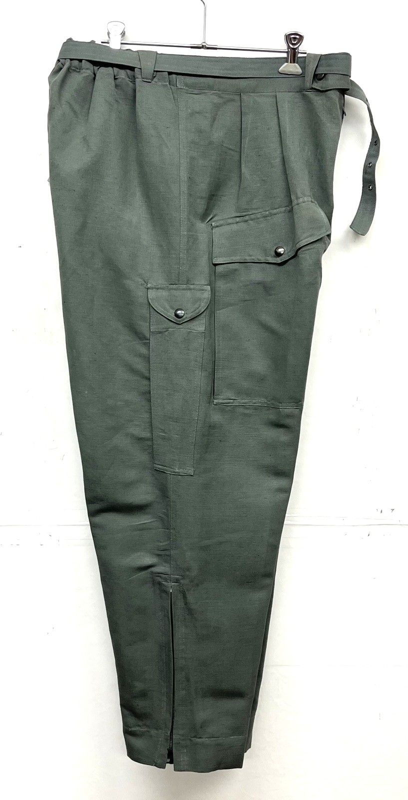 画像3: イタリア軍 エアフォース ベルト付き フィールドパンツ ririシップ グレーカーキ (DEADSTOCK)