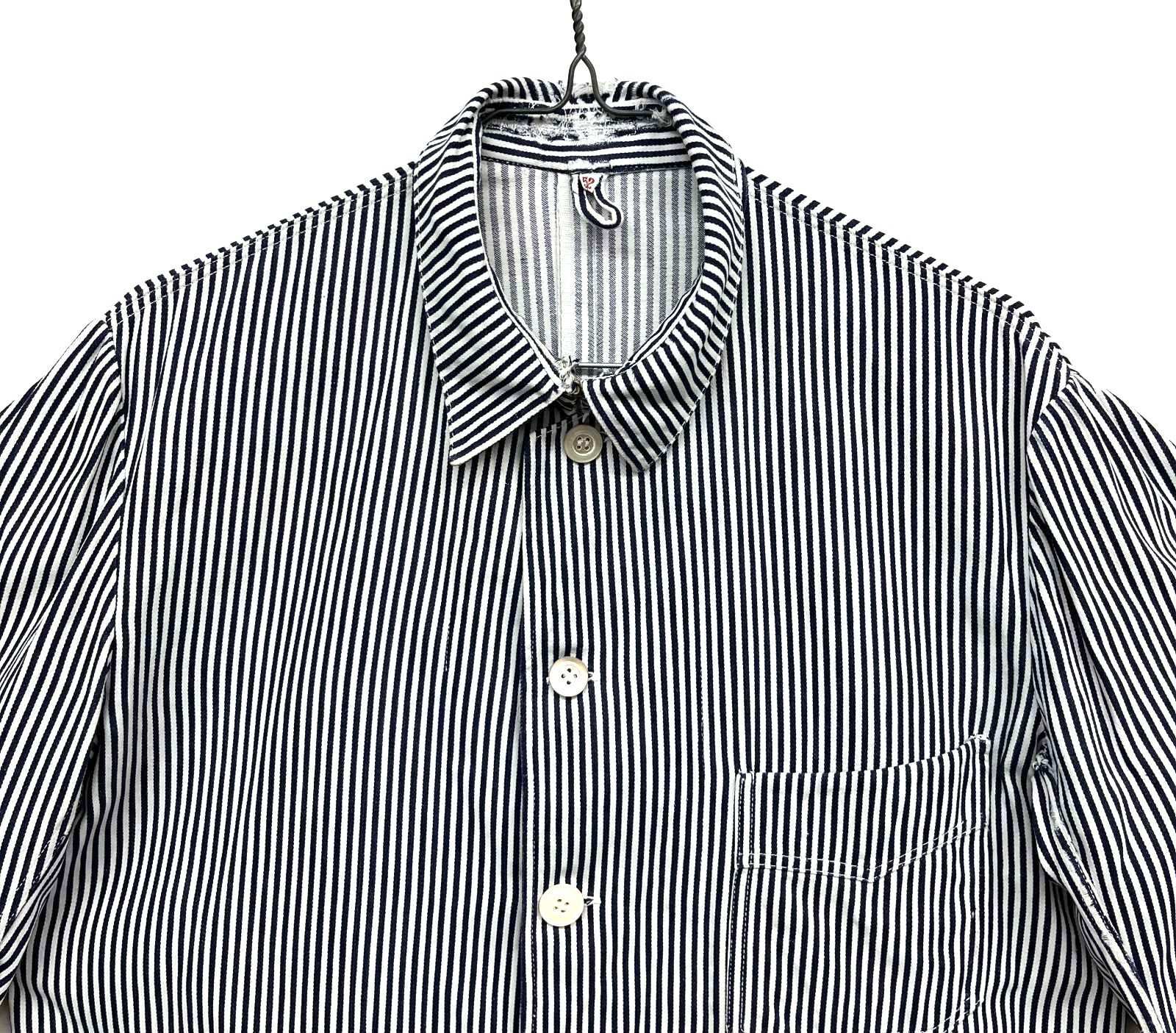 画像: 50'S ユーロワーク Vポケット ワークジャケット カバーオール ストライプ (VINTAGE)