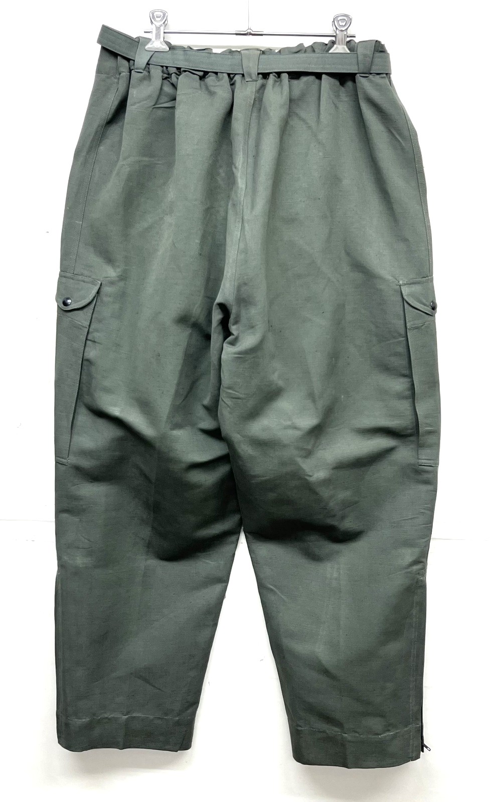 画像5: イタリア軍 エアフォース ベルト付き フィールドパンツ ririシップ グレーカーキ (DEADSTOCK)