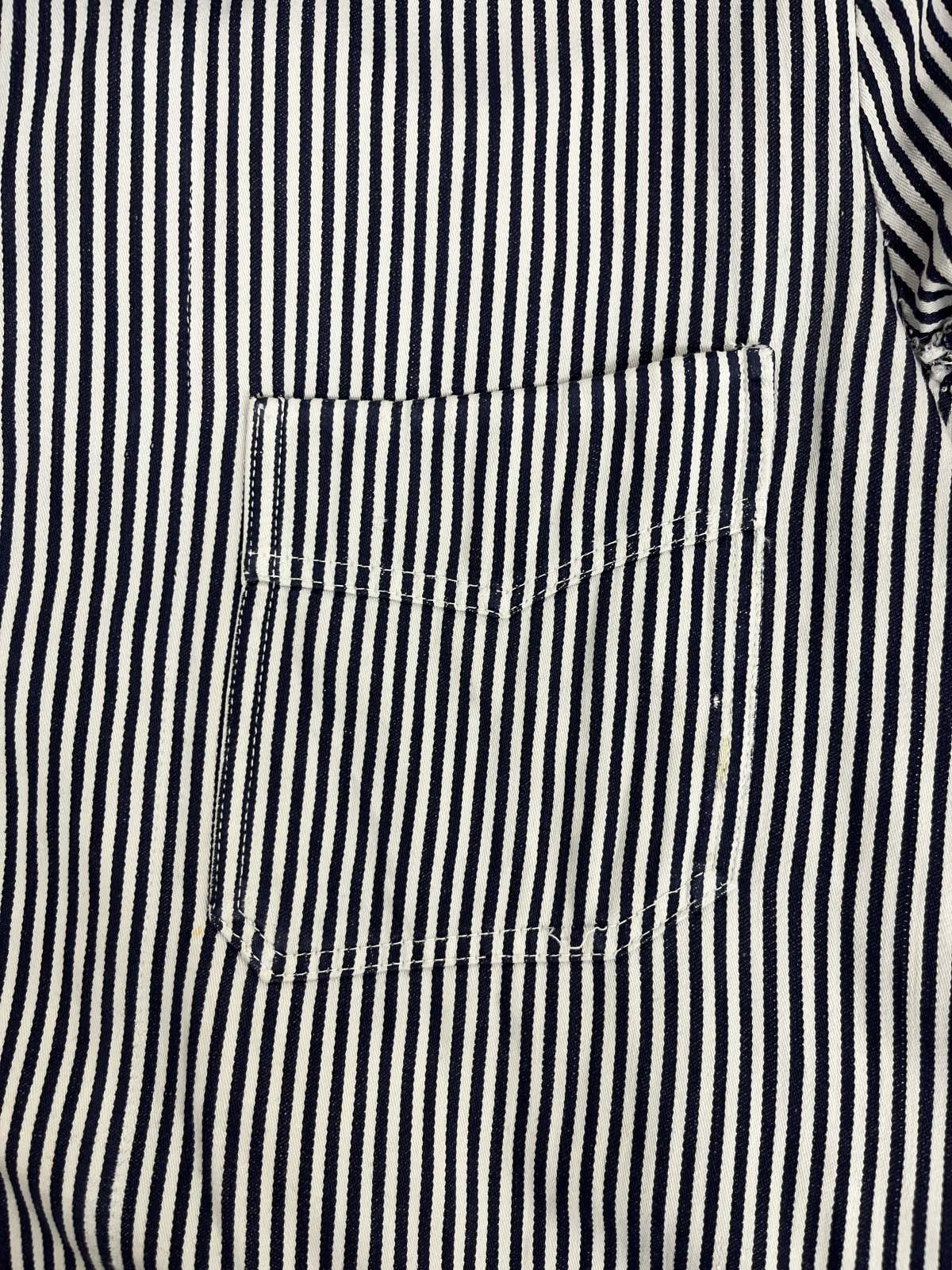 画像3: 50'S ユーロワーク Vポケット ワークジャケット カバーオール ストライプ (VINTAGE)