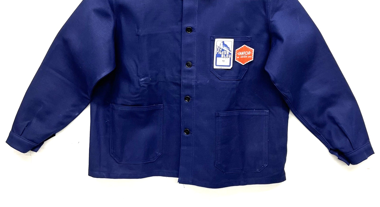 画像: 60'S LE PIGEON BLEU フレンチワーク カバーオール インクブルー (DEADSTOCK)