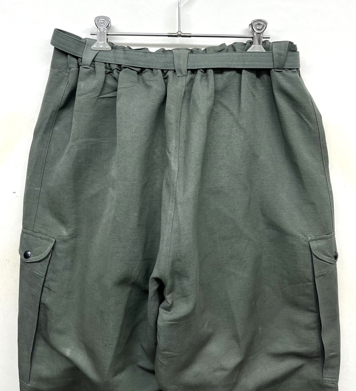 画像: イタリア軍 エアフォース ベルト付き フィールドパンツ ririシップ グレーカーキ (DEADSTOCK)