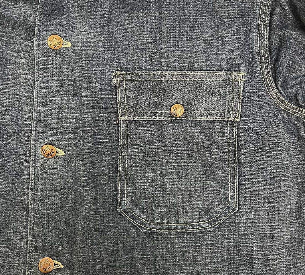 画像: 70'S BIG MAC 裏地ブランケット デニム カバーオール インディゴ USA製 (VINTAGE)