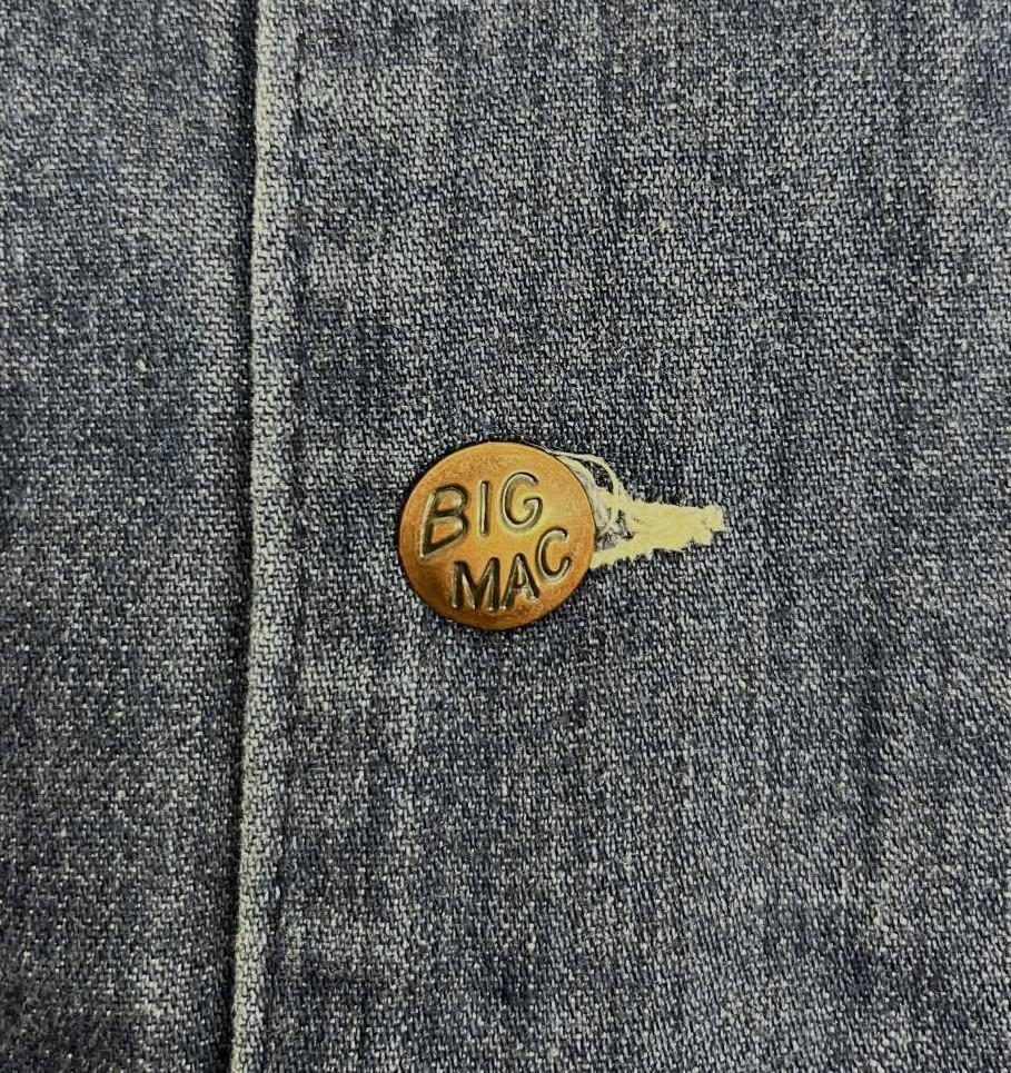 画像4: 70'S BIG MAC 裏地無し デニム カバーオール インディゴ USA製 (VINTAGE)