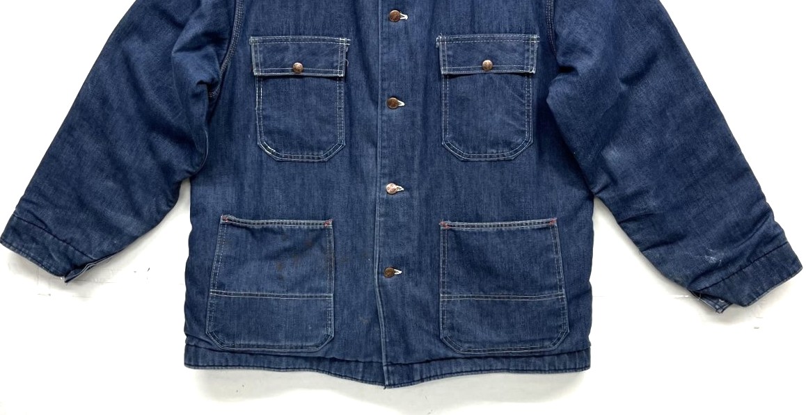 画像: 70'S BIG MAC 裏地ブランケット デニム カバーオール インディゴ USA製 (VINTAGE)