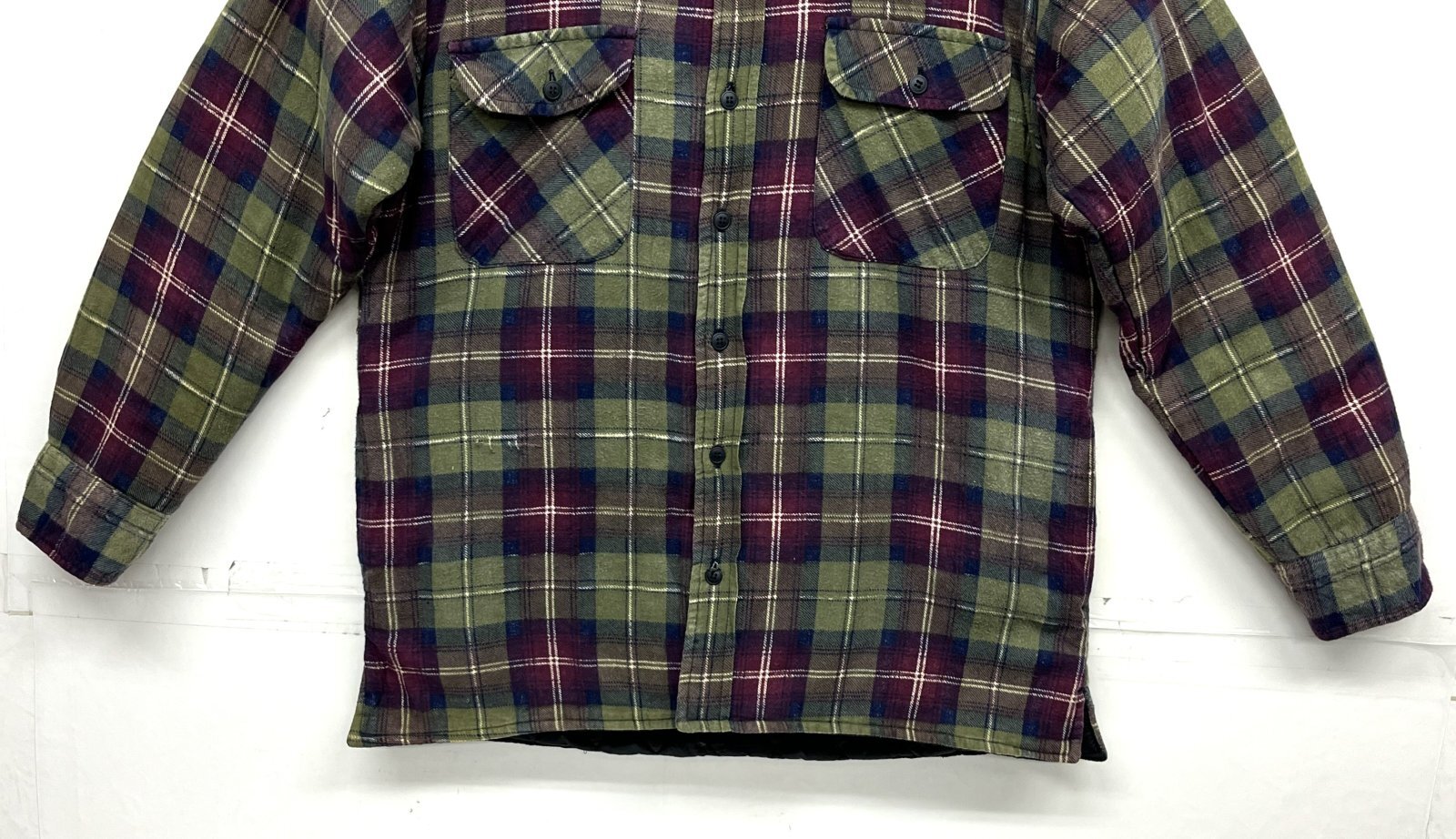 画像: 00'S WEST CREEK 裏地キルティング フランネル ワークシャツ チェック柄 (VINTAGE)