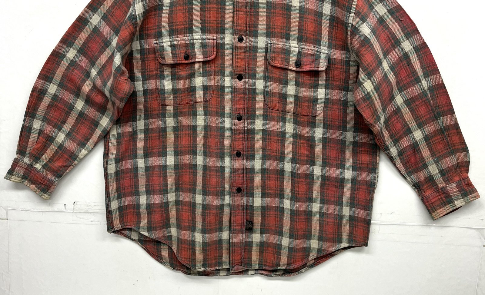 画像: 90'S KIKIT ヘビーフランネル ワークシャツ チェック柄 (VINTAGE)