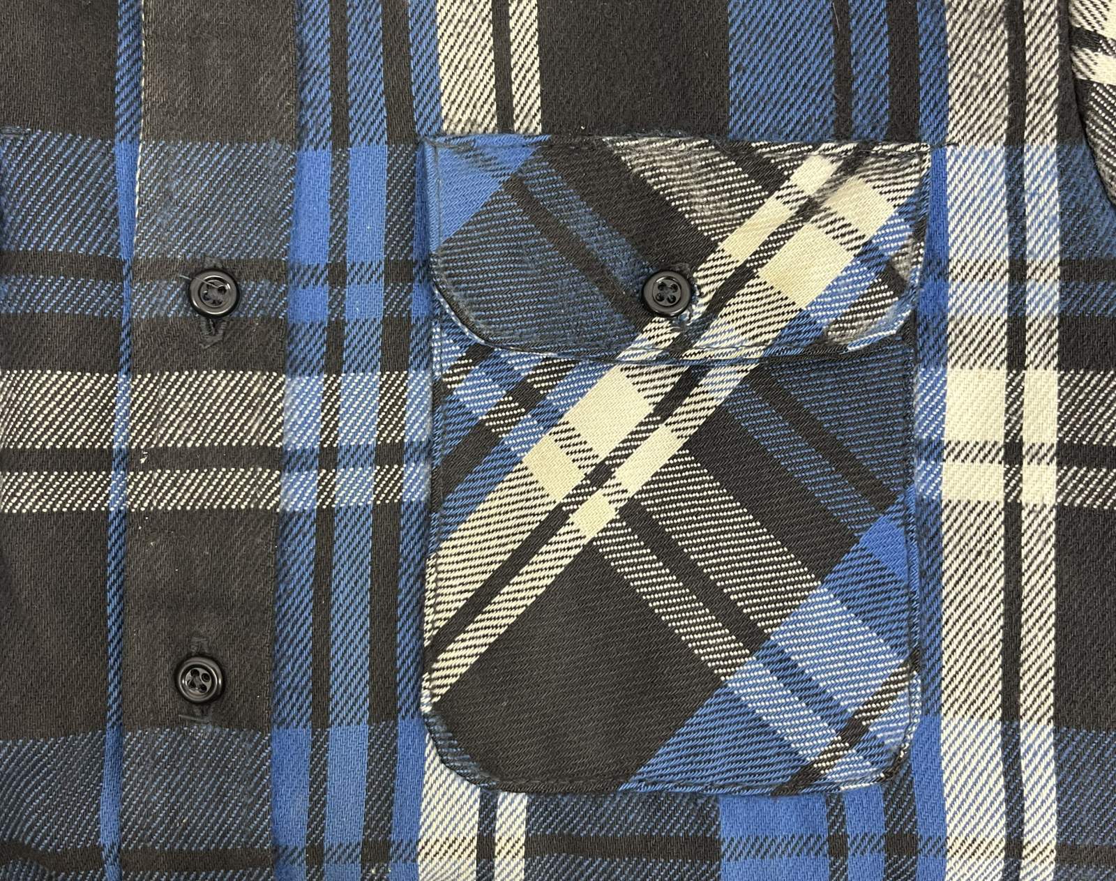 画像: 80'S MIGHTY-MAC 裏地キルティング ヘビーフランネル ワークシャツ チェック柄 (VINTAGE)