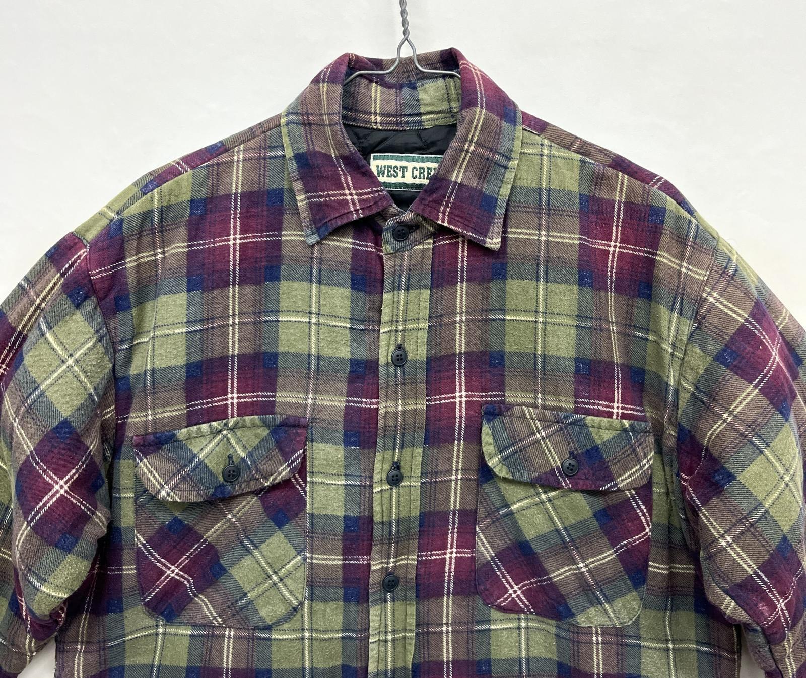 画像: 00'S WEST CREEK 裏地キルティング フランネル ワークシャツ チェック柄 (VINTAGE)