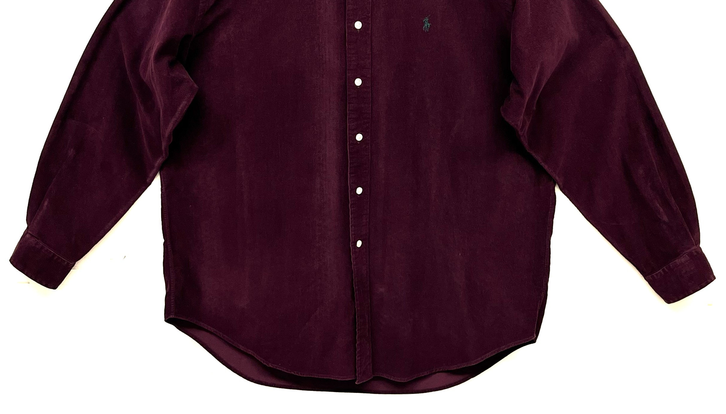 画像: 90'S RALPH LAUREN "BLAKE" コーデュロイ 長袖 BDシャツ ボルドー (VINTAGE)