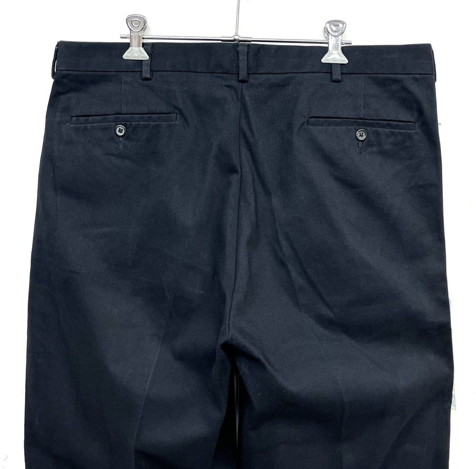 画像: 90'S RALPH LAUREN ツープリーツ チノパンツ ブラック (DEADSTOCK)