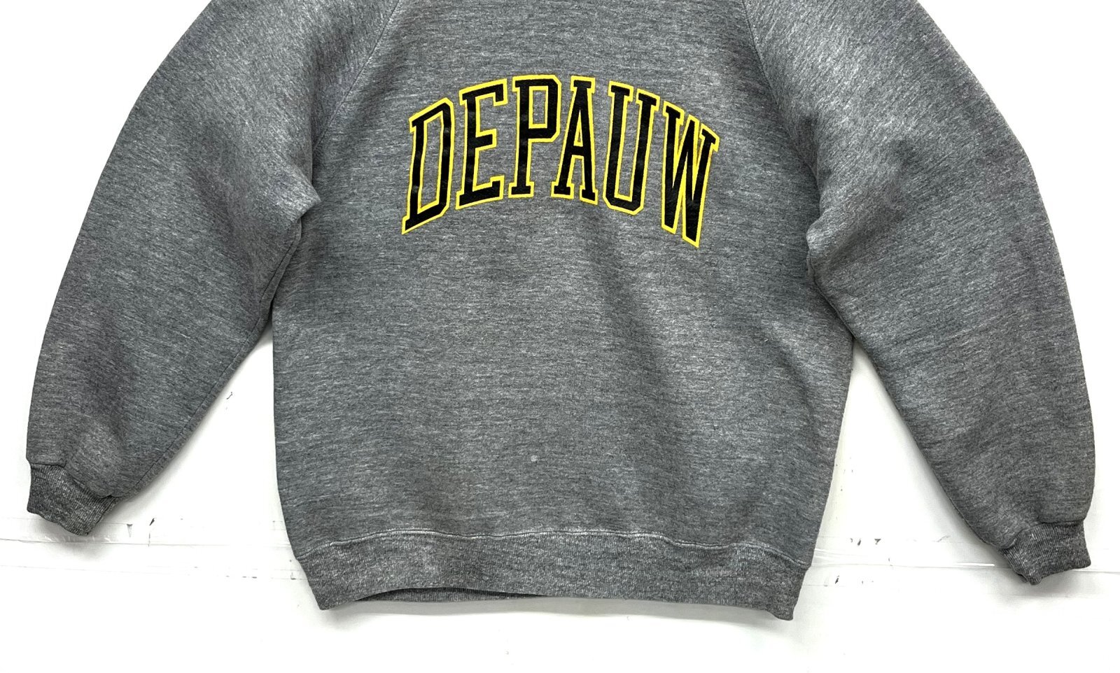 画像: 80'S ARTEX ラグランスリーブ クルーネック スウェットシャツ ヘザーグレー USA製 (VINTAGE)