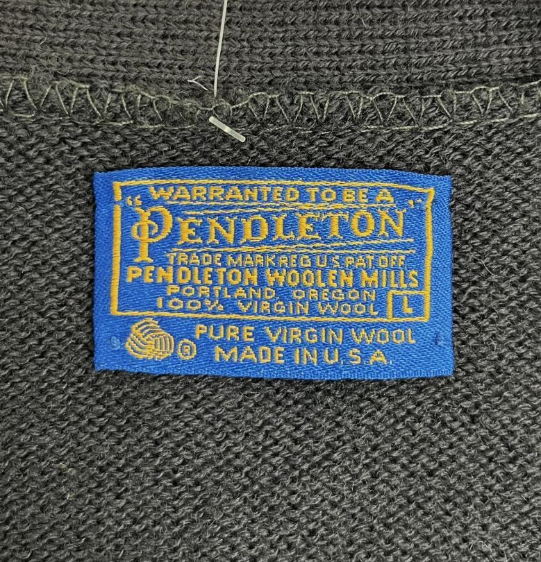 画像2: 80'S PENDLETON ウール ニットベスト グレンチェック/チャコール USA製 (DEADSTOCK) 