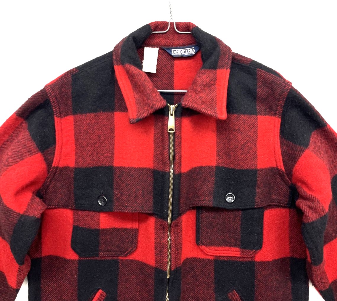 画像: 90'S LANDS' END マッキーノクルーザージャケット バッファローチェック IDEALジップ USA製 (VINTAGE) 