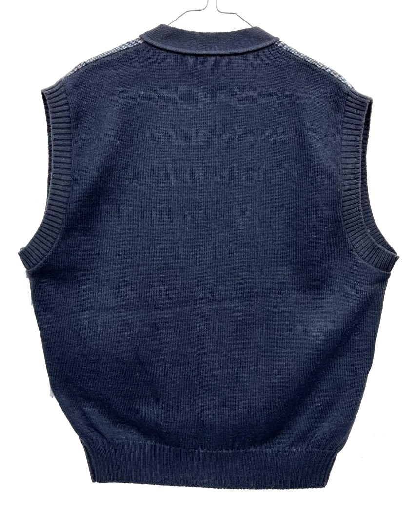 画像4: 80'S PENDLETON ウール ニットベスト グレンチェック/チャコール USA製 (DEADSTOCK) 