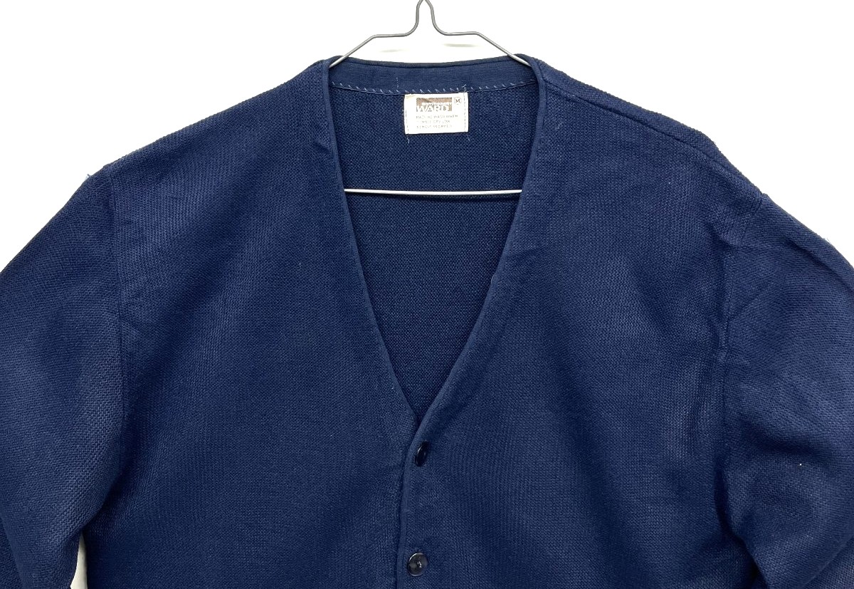 画像: 70'S MONTGOMERY WARD アクリル カーディガン ネイビー (VINTAGE) 