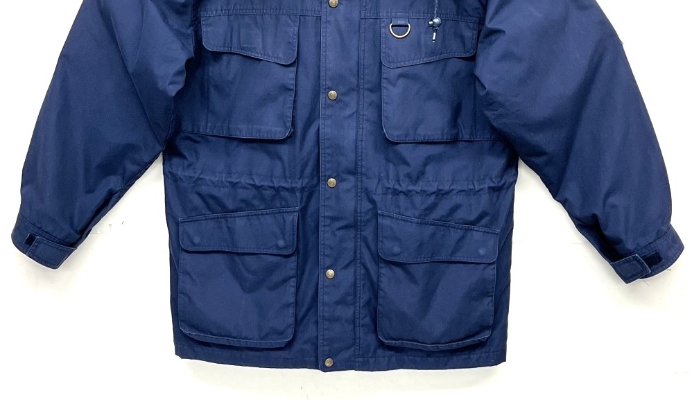 画像: 90'S EDDIE BAUER 黒タグ 裏地ブランケット マウンテンパーカー ネイビー (VINTAGE) 