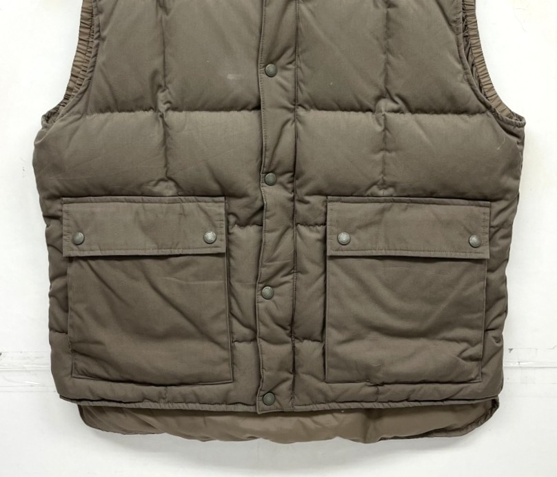 画像: 90'S EDDIE BAUER 黒タグ グースダウン ダウンベスト ブラウン (VINTAGE) 