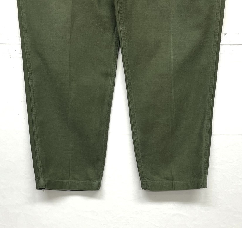 画像: 70'S アメリカ軍 US ARMY "OG107" コットンサテン ベイカーパンツ ミリタリーグリーン (VINTAGE)