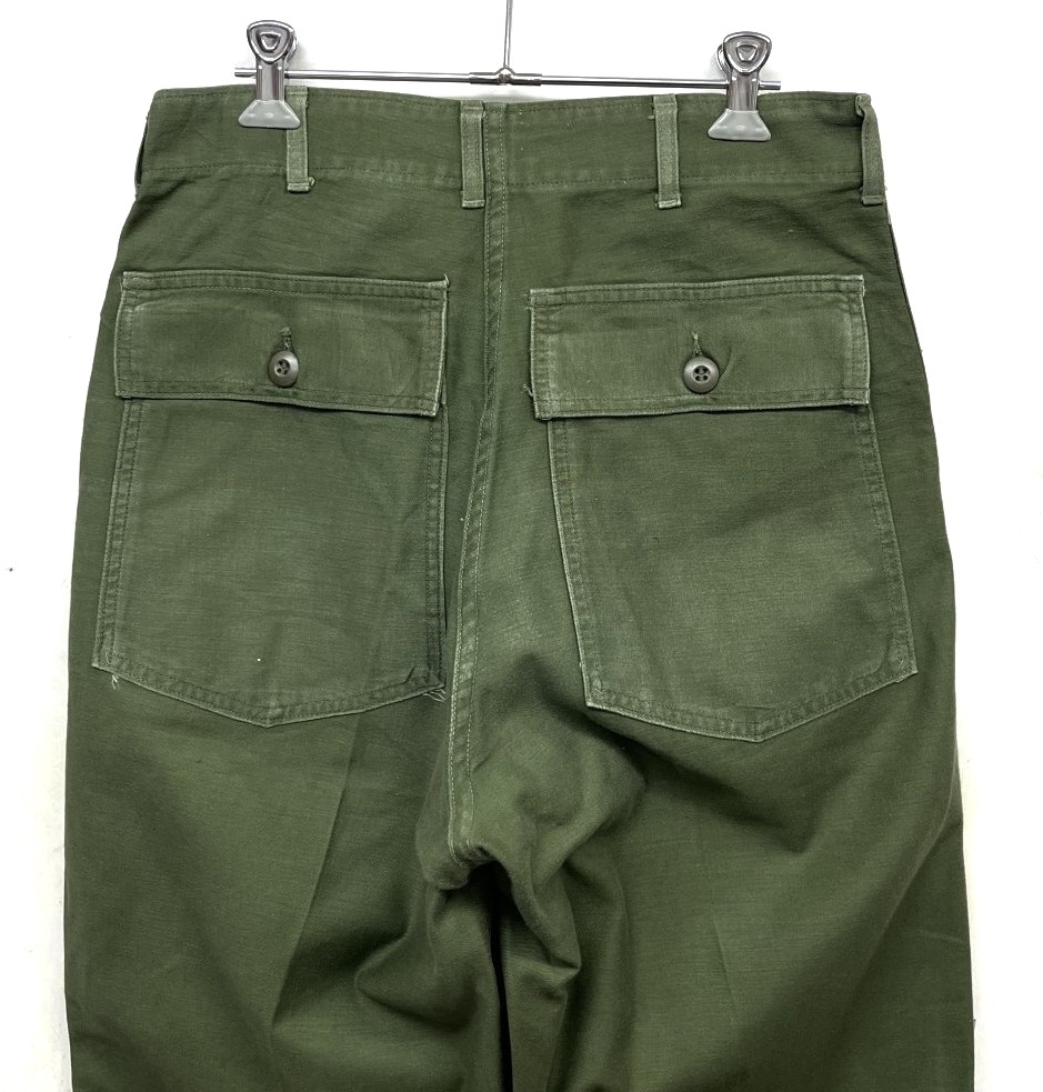画像: 70'S アメリカ軍 US ARMY "OG107" コットンサテン ベイカーパンツ ミリタリーグリーン (VINTAGE)