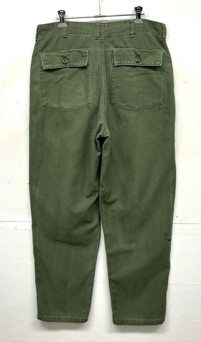 画像3: 70'S アメリカ軍 US ARMY "OG107" コットンサテン ベイカーパンツ ミリタリーグリーン (VINTAGE)