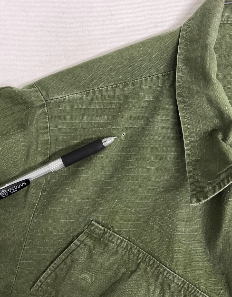 画像6: 60'S アメリカ軍 US ARMY "JUNGLE FATIGUE" リップストップ ファティーグジャケット S-SHORT (VINTAGE)