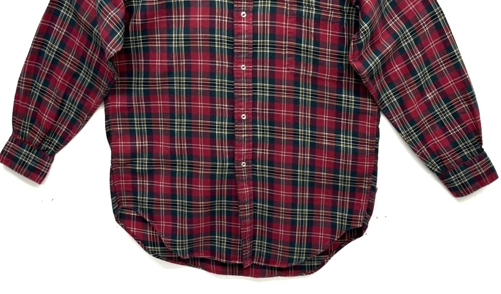 画像: 70'S BROOKS BROTHERS "BROOKSFLANNEL" 6ボタン フランネル BDシャツ チェック柄 USA製 (VINTAGE)