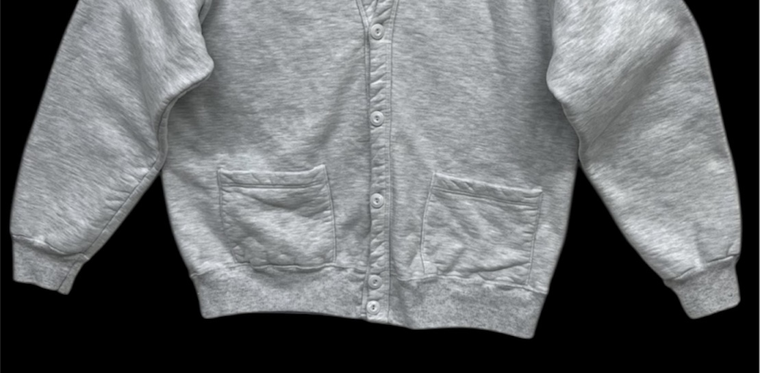 画像: 90'S RED EAGLE CLOTHING by RUSSELL CORP スウェットカーディガン アッシュグレー USA製 (VINTAGE)